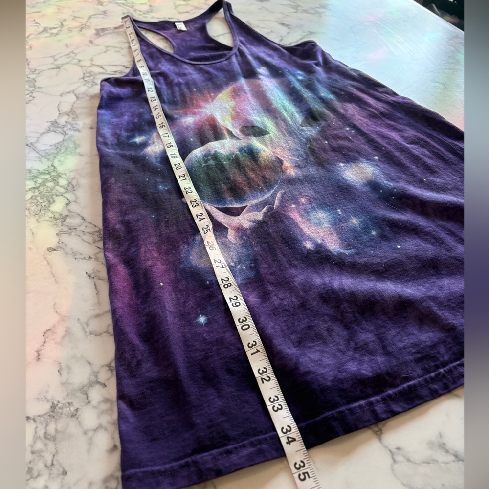 The Mountain/American Apparel Purple Tie Dye Alien Tunic Tank Dress - Large - Picture 6 of 8